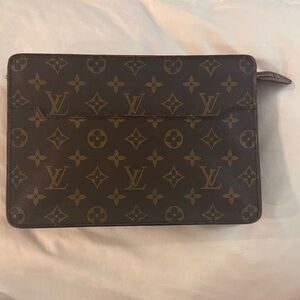 Louis Vuitton Brown Monogram Canvas Pouch WITH RECEIPT